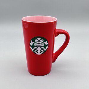 2024 Starbucks Red 16oz Ceramic Handled 5.75" Coffee Mug with Siren Logo